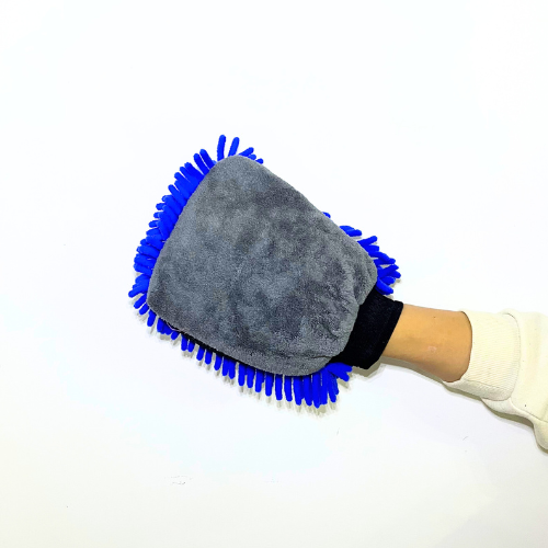 Microfiber Cleaning Mitt - Blue