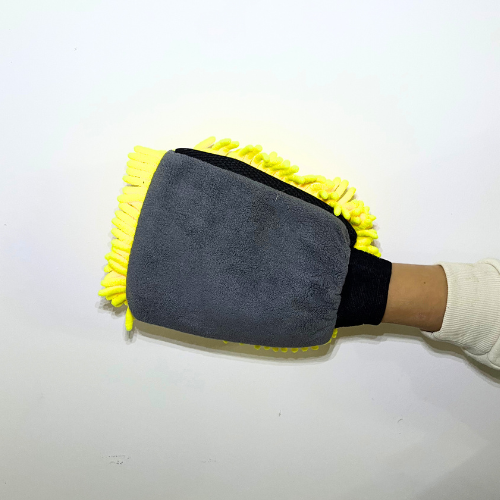 Microfiber Cleaning Mitt - Yellow